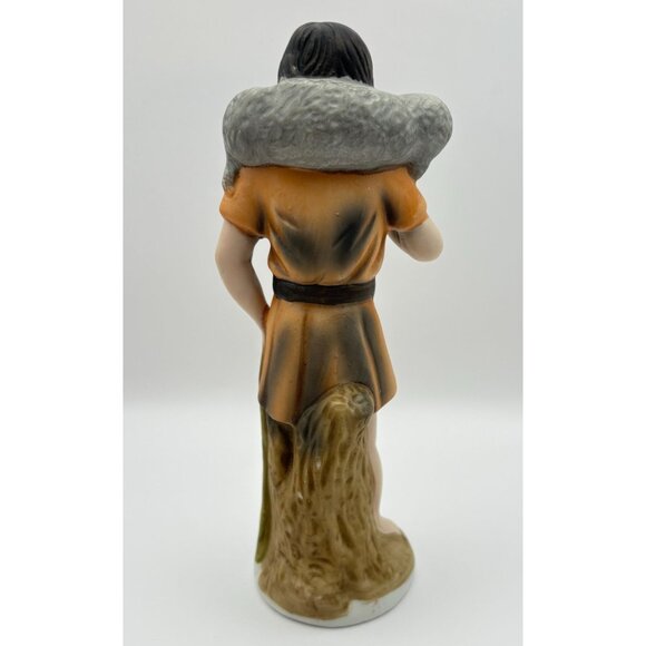 Vintage Homco Christmas Nativity Shepherd Figurine with Lamb Ceramic Replacement - Picture 2 of 7